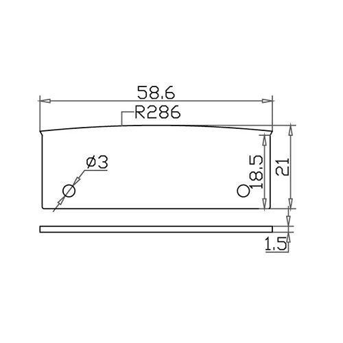 Metal Blade for Strat/Tele pickup bobbin,Chrome/Black