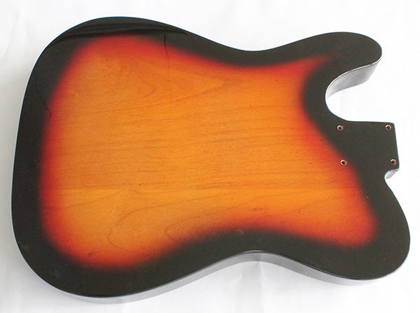 Tele Guitar Body,Alder Wood, Sunburst 3T Gloss Finish,"P90" Neck Pickup Cavity for Tele Single Neck pickup or P90 pickup,Not drilled string Through Body Ferrule holes