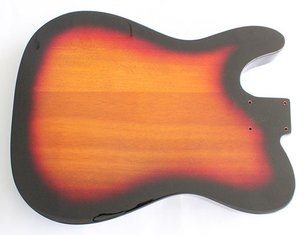 Tele Thinline Style Hollow Guitar Body,Mahogany Wood, Sunburst 3T Gloss Finish,"Humbucker" Neck Pickup Cavity,Not drilled string Through Body Ferrule holes