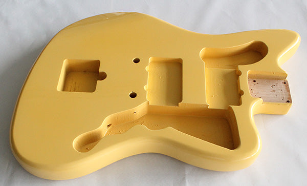 Jazzmaster Guitar Body,Alder Wood,Yellow Cream Gloss Finish