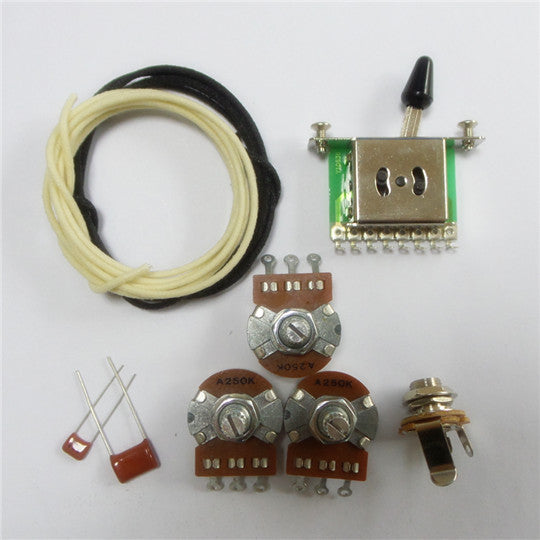 Wiring Kit,for Strat custom,Alpha A250K pot,Level Switch,0.047 and 0.001 capacitor,Wire,#WK-ST64