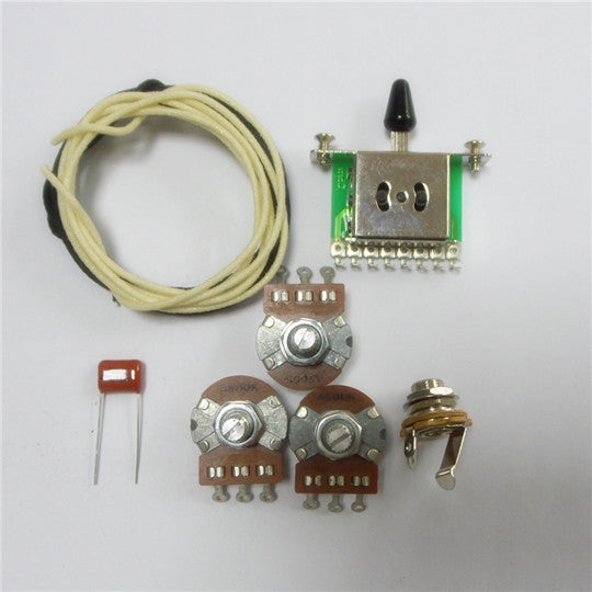 Wiring Kit,for Strat custom,Alpha A500K pot,Level Switch,0.047 capacitor,Wire,#WK-ST65
