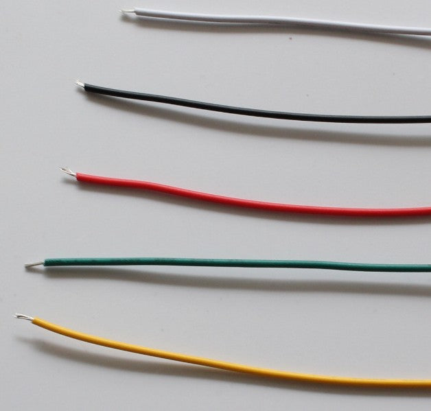 3 Meters(9.8 Feet) PVC Hook Up Wires,22awg ,Color Choices: White/Black/Red/Green/Yellow