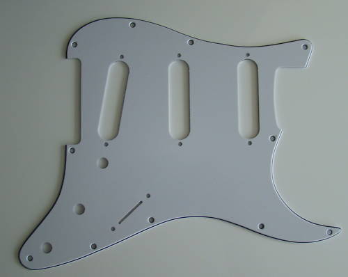 Stratocaster Standard pickguard 3ply White fits fender new,#V036