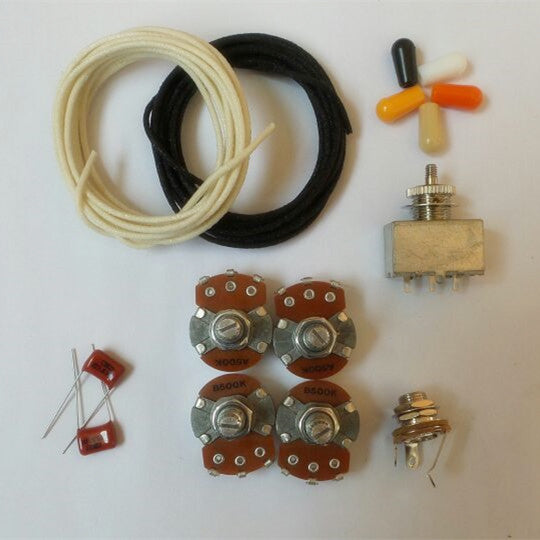Wiring Kit,for Les Paul LP custom,Alpha A / B 500K pot,3 Way Box Style Switch,0.023 capacitor,Wire