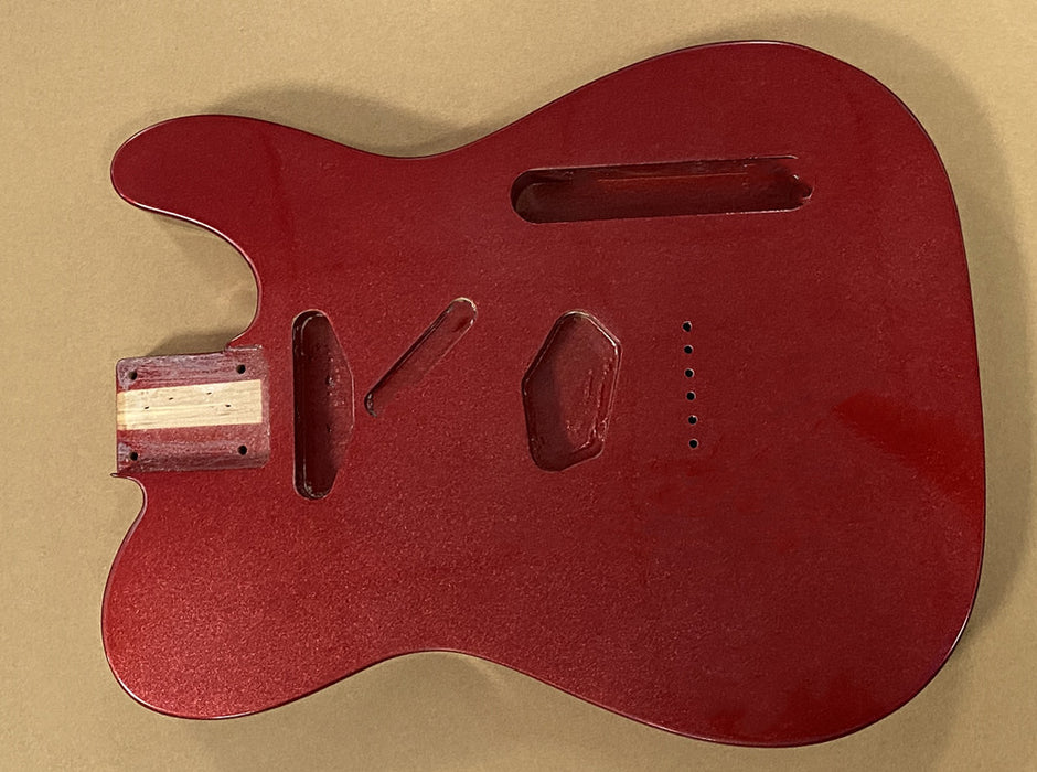 NEW Telecaster body custom Alder,Metal Red,With Drilled String Ferrule holes