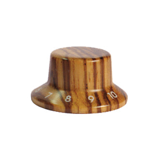 Wood knob with Numbers,Bell Shape,Zebra wood,Push on style Knob