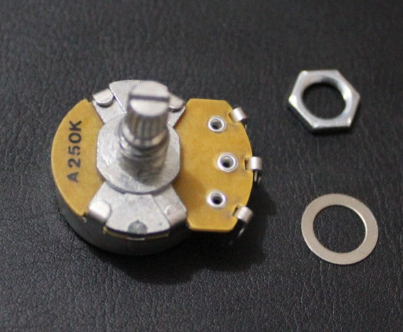Alpha Potentiometer,A250K,Full Size ,15mm shaft,Audio Taper,for Stratocaster and Telecaster Wire Custom,#M032