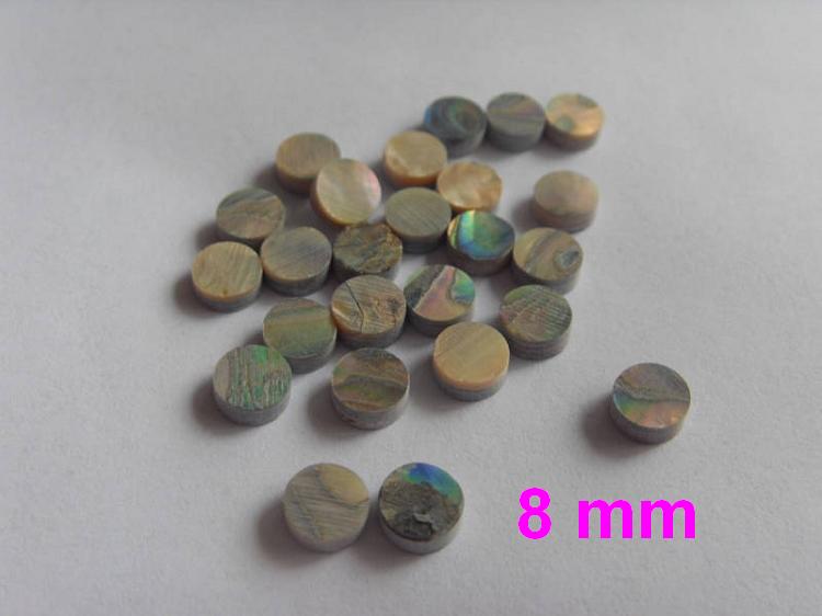 25pcs*Guitar Bass Fingerboard Inlay,Abalone Dot,Diameter 8mm