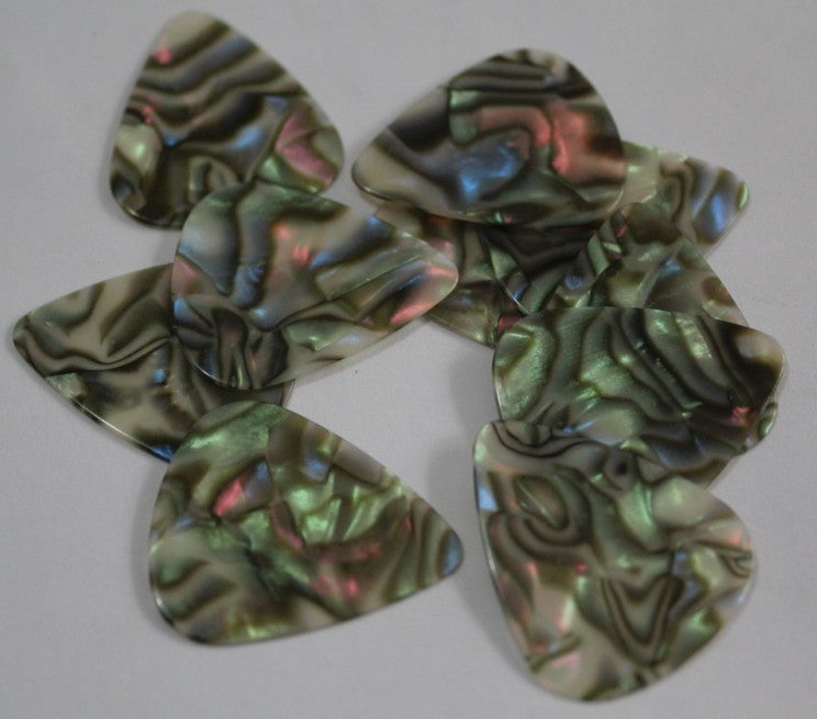 5Pcs*Celluloid Abalone Pearl Guitar Picks 0.71mm,351 size