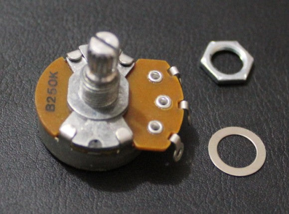 Alpha Potentiometer,B250K, Full Size, 15mm shaft,Linear Taper,for Stratocaster and Telecaster Wire Custom,#M031