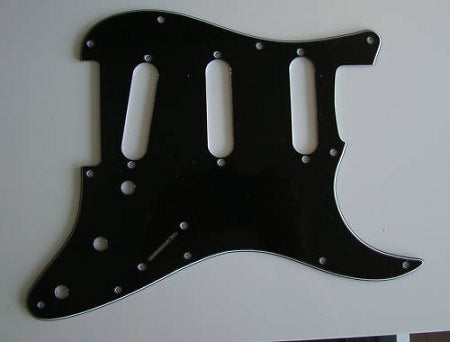 Stratocaster '62 pickguard 3ply Black fits fender new,#V047