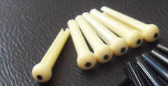 1 Set,Acoustic Bridge Pin w/dot Ivory Color
