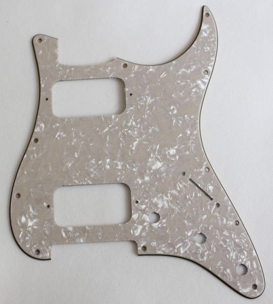 Stratocaster HH pickguard,Aged white+Light Ivory Pearl,fits fender new
