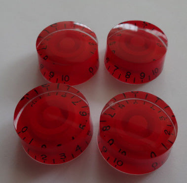 4 *Red Guitar Speed Knob for Les Paul,SG,335,Metric Size