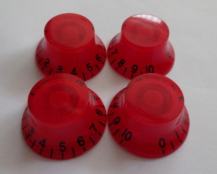 4 *Red Guitar Bell Knob for Les Paul,SG,335,Metric Size