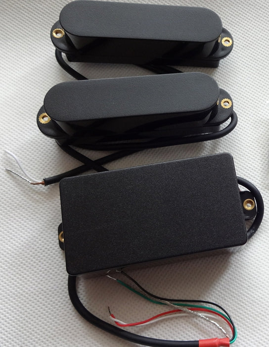 Artec Power Single Pickups SMDA35 Neck/Middle,Hum Cancelling,+1 Humbucker Bridge,Black cover,SSH(Alnico)