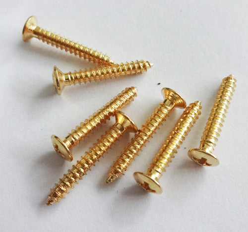 PACK8*Gold Humbucker pickup Ring mounting screws,size:2.6mm*18mm