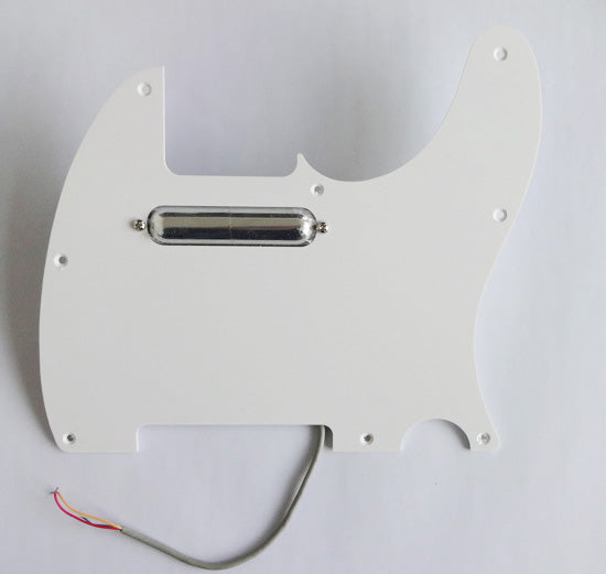 Lipstick Pickup,Chrome,Alnico V,and with matched 1 ply pickguard,Color Choice:White or Black