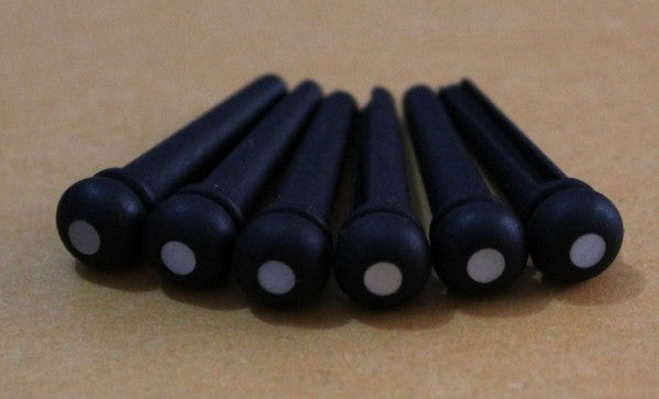 1 Set,Ebony Bridge Pin With MOP Inlay,Acoustic Bridge Pin,BP007