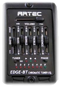 Artec EDGE BT MG,Blender funtion and 4 Band EQ.With Soundhole Magnetic Pickup,Piezo Pickup PP607,and Built in Tuner