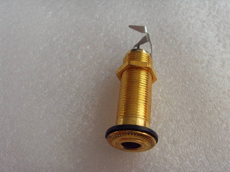 Gold Sylinder Jack Endpin for Bass Guitar Mono 1/4"