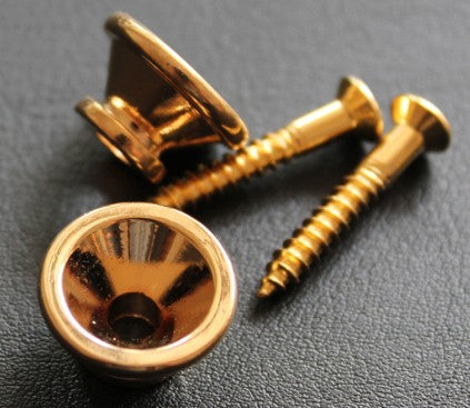 1Set,Big Size Strap End Pin,Gold Finish, for Acoustic,Electric Guitar,Bass