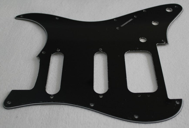 Black 3ply Strat Pickguard,Fits Fender Floyd Rose HSS Stratocaster,(Humbucker with 3 pickup mounting holes)
