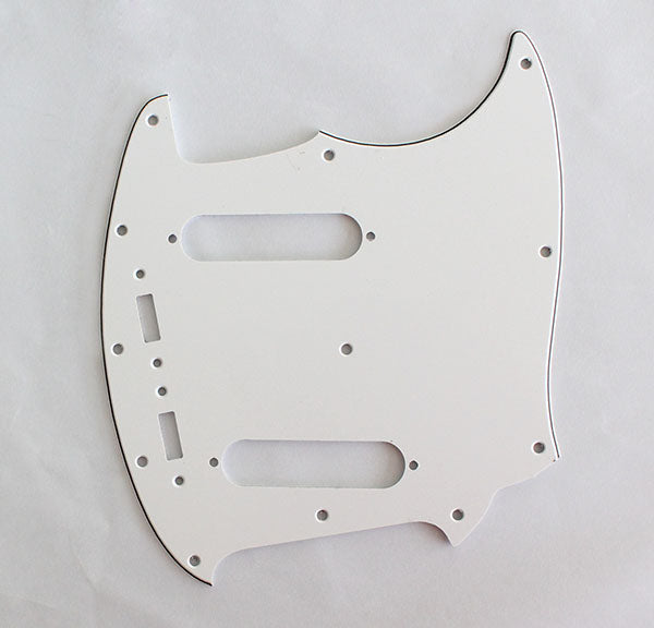 NEW 3 Ply White Pickguard fits Fender USA Mustang Guitar