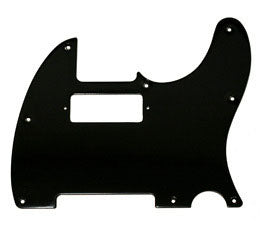 1 ply black Telecaster pickguard,8-mounting hole,pickup cutout for Asian made mini humbucker