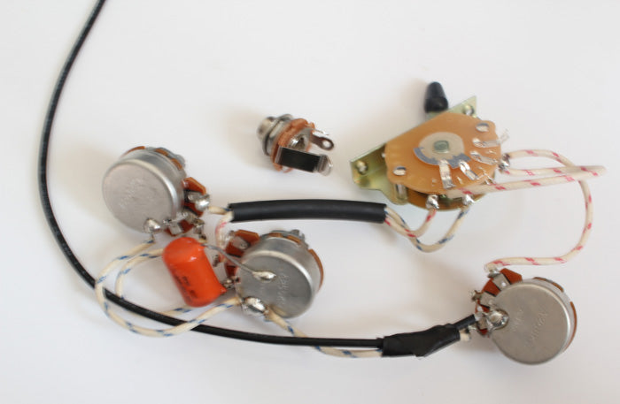Strat Wiring Harness,Alpha pots 250K,Quality Switch,Orange Drop Capacitor 0.022UF,for Strat 3 Single Coils