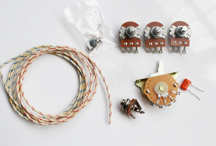 Wiring Kit,for Strat custom,Alpha A500K pot,Quality Level Switch,0.047 capacitor,Wire,#WK-ST67