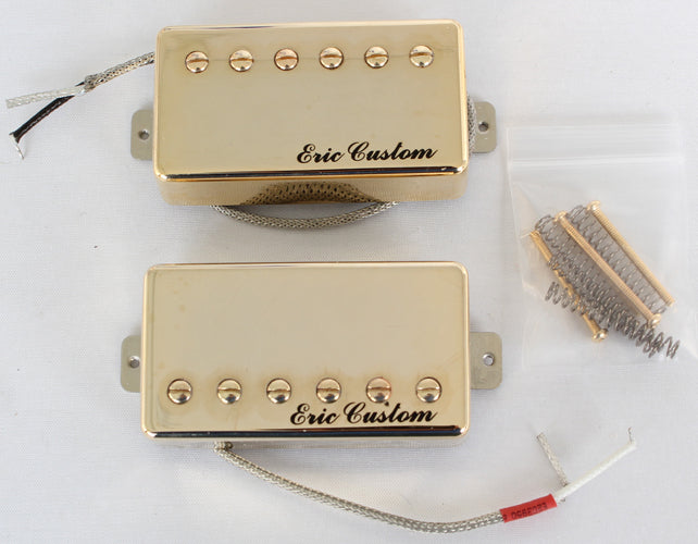 Eric Custom WORLD-25-GD,Neck/Bridge,LP Humbucker Gold Plated Pickup,Gold,2 Conducts Metal Shield Wire,(Alnico5 Bar)