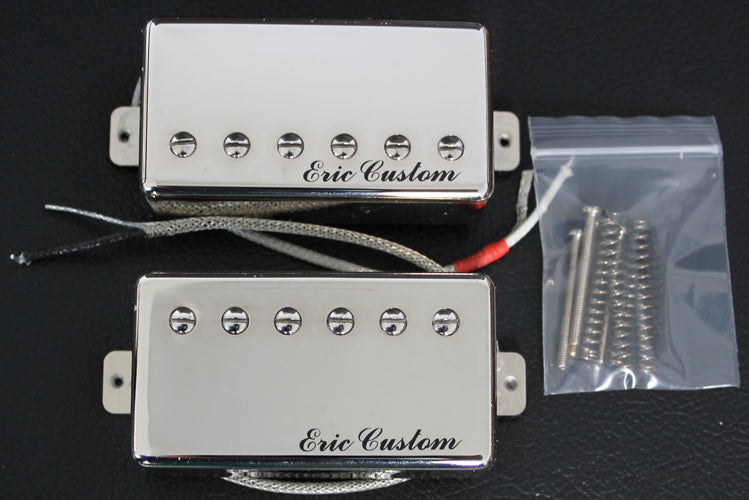 Eric Custom WORLD-25-CR,Neck/Bridge,LP Humbucker Chrome Plated Pickup,Chrome,2 Conducts Metal Shield Wire, (Alnico5 Bar)