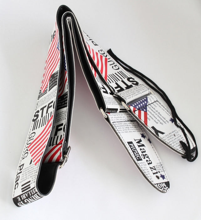 2" Width,Length Adjustable,PU leather  Guitar Strap,#GS565