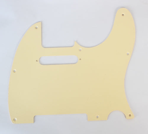 Amercian Standard Tele pickguard 1ply Ivory,Edge is no Bevel,Thickness 2.3mm