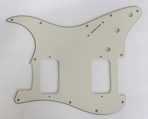 Strat HH pickguard Parchment 3 PLY for Fender body custom