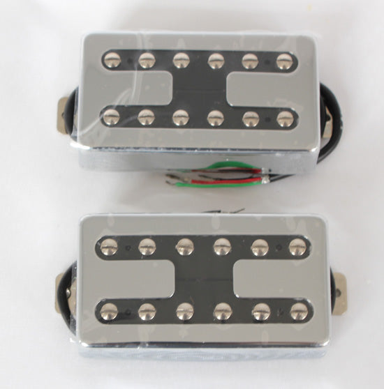 Chrome Open Covered Pickup,Alnico-V,Les Paul Pickup,Neck/Bridge,#FO-325A