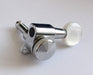 Locking Nut, Chrome Machine Head Tuner, Pearl White Button,6 inline Strat Tele Neck,#JN-05LOKCR-PEARL