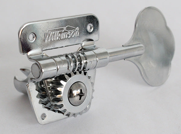 4Pcs of Wilkinson,Chrome Bass 4 inline machine head tuners,Open Frame style,for Right hand Bass