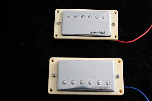 Wilkinson MWCHB hot Humbucker,Neck/Brisge Set,with Curved Ivory Pickup Ring,Chrome,Ceramic