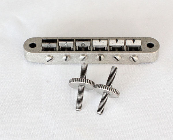 Antiqued Sliver finish Bridge,Tune-O-Matic Bridge,With Screw Post and Wheel