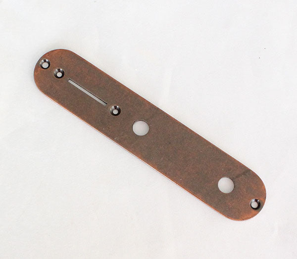 Antiqued Bronze finish,32mm width,Tele Control Plate,Potentiometer Mounting hole diameter 9.6mm or 8mm