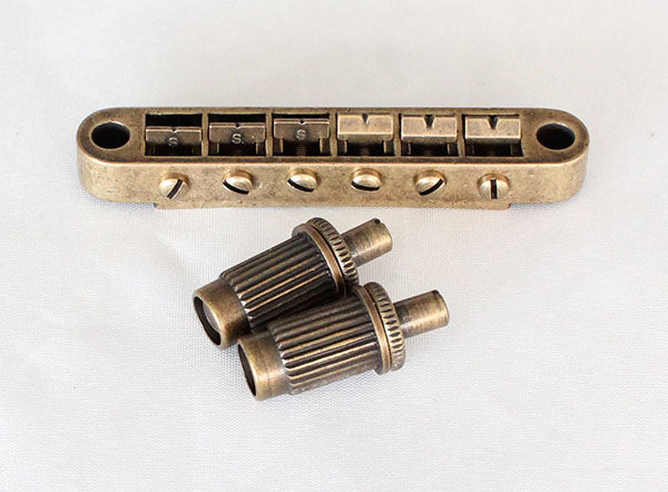 Antiqued Brass finish,Tune-O-Matic Bridge for Les Paul guitar,Curved Bottom Base,#LPB200ABRASS