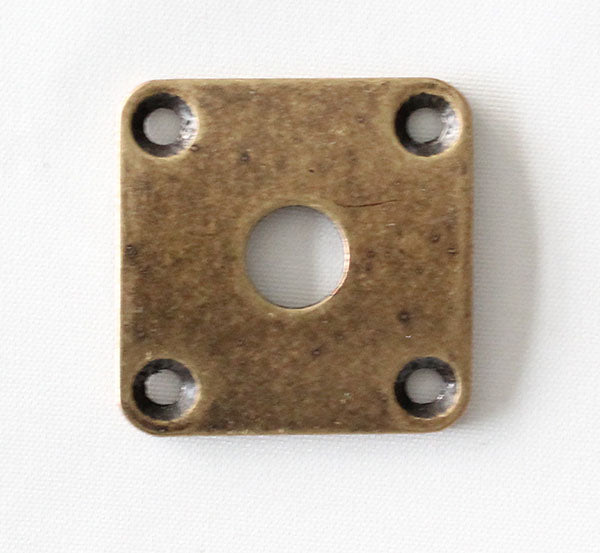 Square Curved Jack Plate,34.8mm*34.8mm,Antiqued Brass