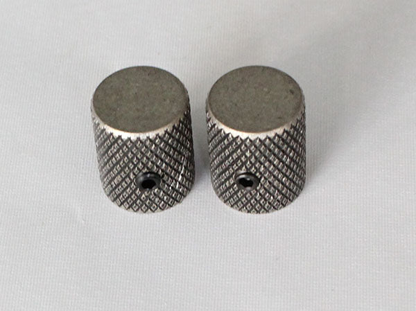 2Pcs*Antiqued Sliver finish,Slim Thin body Flat top Top,Fit 6mm Knurling shaft Asian made pots