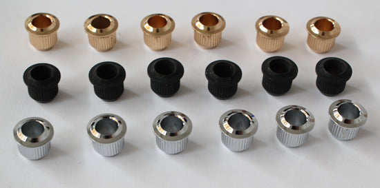 8.8mm,Chrome/Black/Gold option Conversion Machine head Tuner Bushing,Pack 6pcs,Brass material,#HS022