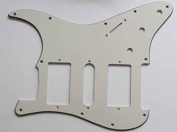 Parchment,Strat 2H/1S(HSH) pickguard,Fits Covered and open Humbucker Pickup