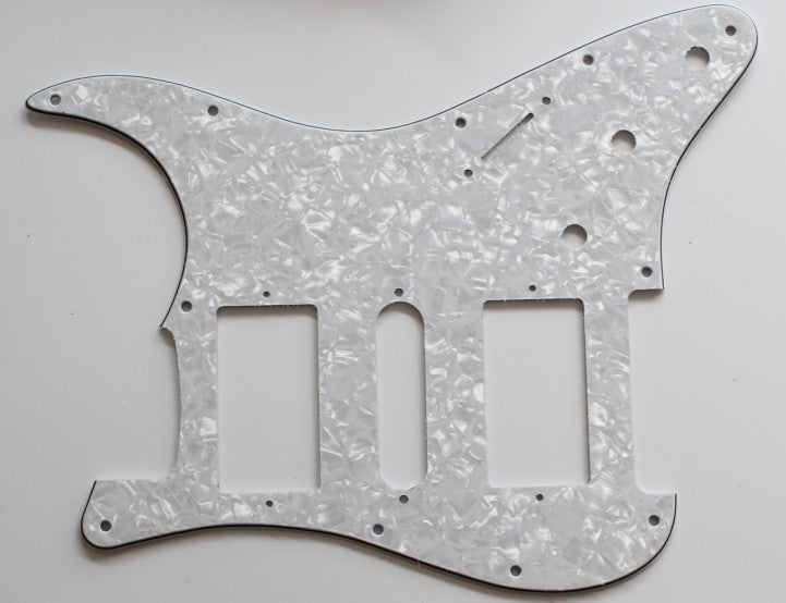 Pear White,Strat 2H/1S(HSH) pickguard,Fits Covered and open Humbucker Pickup