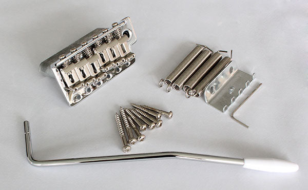 Left Hand,Chrome,Strat Tremolo Gutiar Bridge Tail,Steel Saddle,10.8mm string space,with full square block,ABBQ-101CR